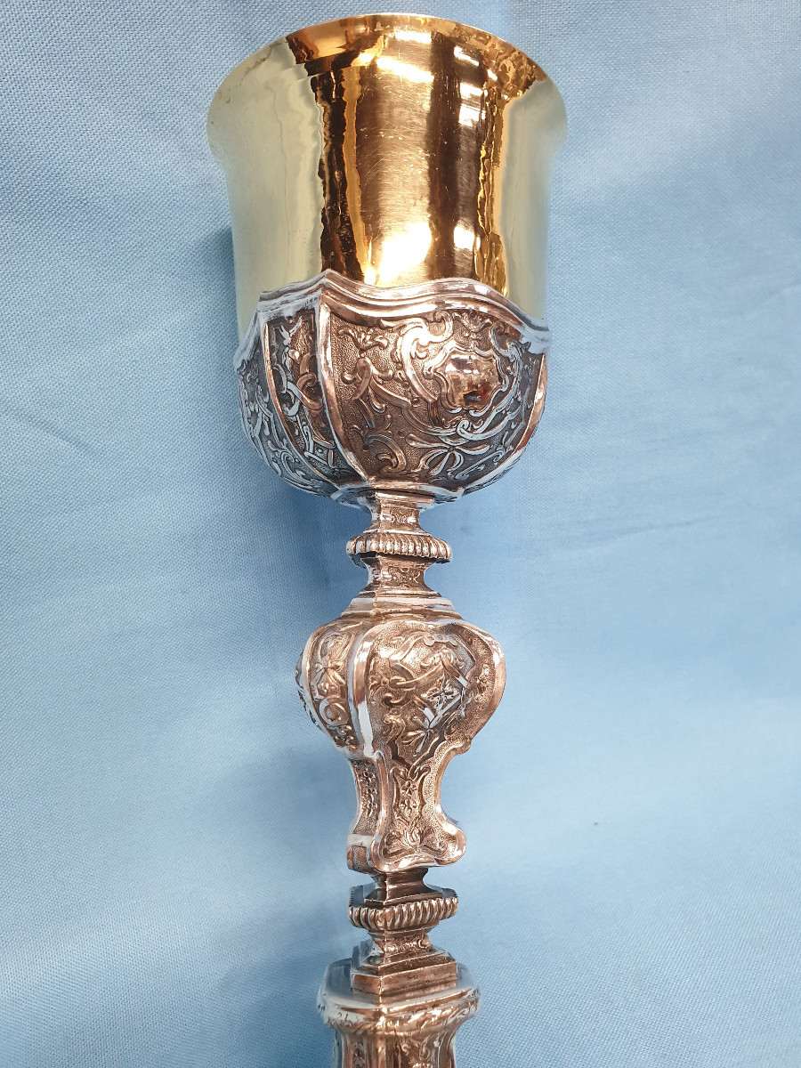 Calice in argento. Stati Pontifici, Roma, prima metà del XVIII secolo-photo-4