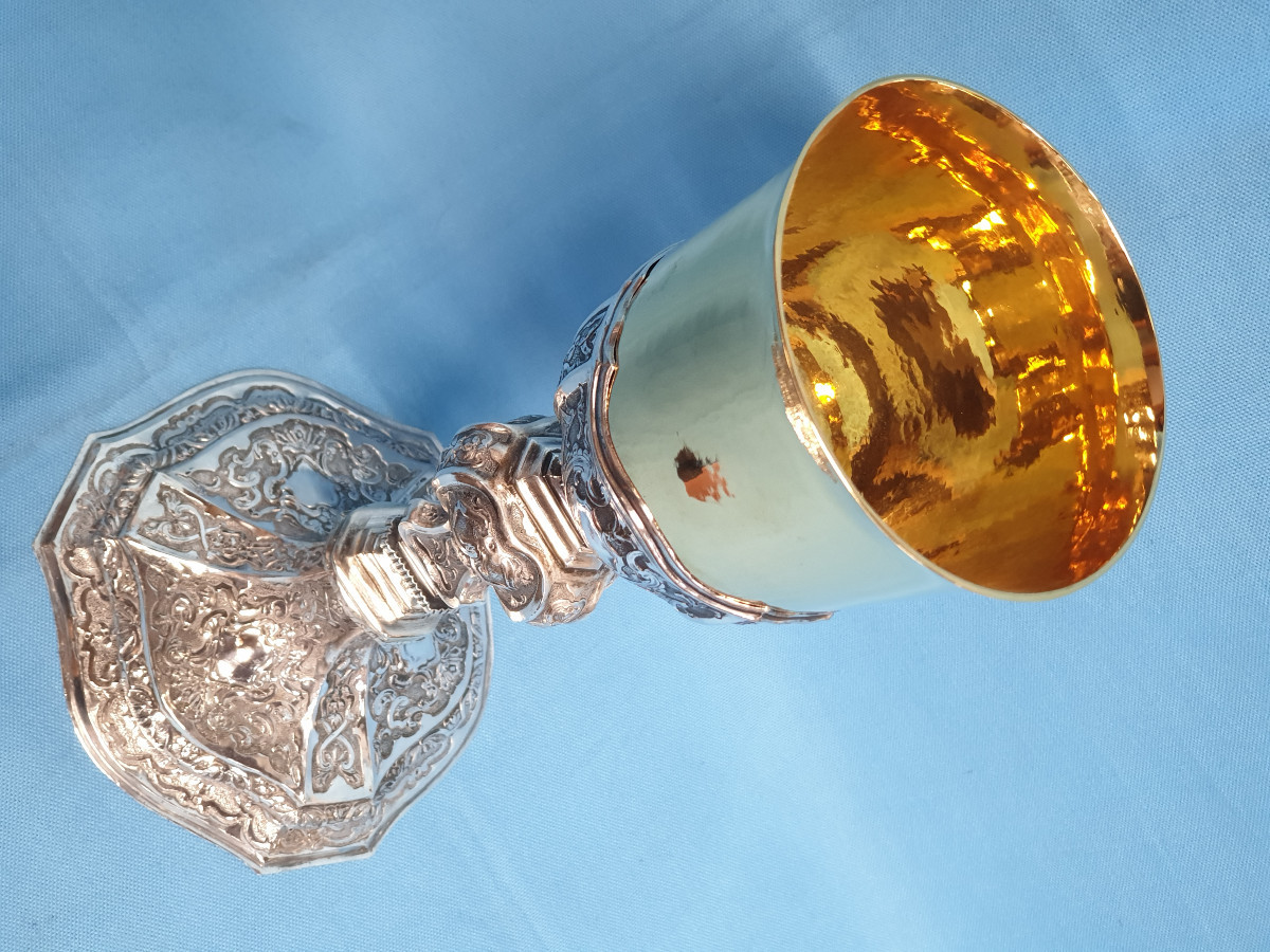 Calice in argento. Stati Pontifici, Roma, prima metà del XVIII secolo-photo-4