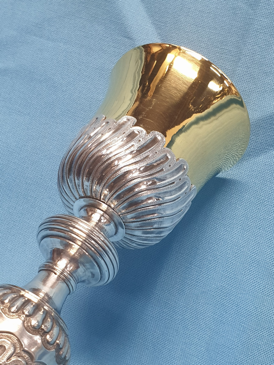 Calice in argento. Francia, Parigi 1762, argentiere Jean Jacques Tonnellier.-photo-1