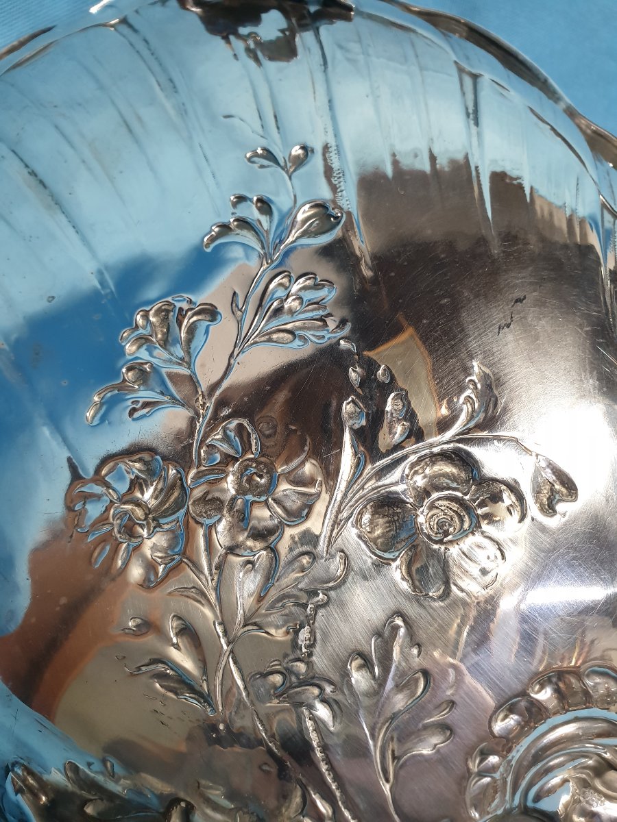 Centrotavola in argento  a forma di conchiglia con putto. Germania, fine XIX secolo.-photo-5