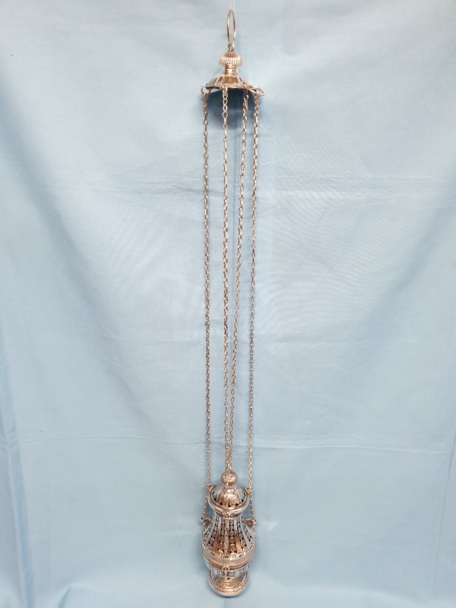 Turibolo in argento. Napoli, 1824-32, argentiere Giovanni Casolla-photo-2