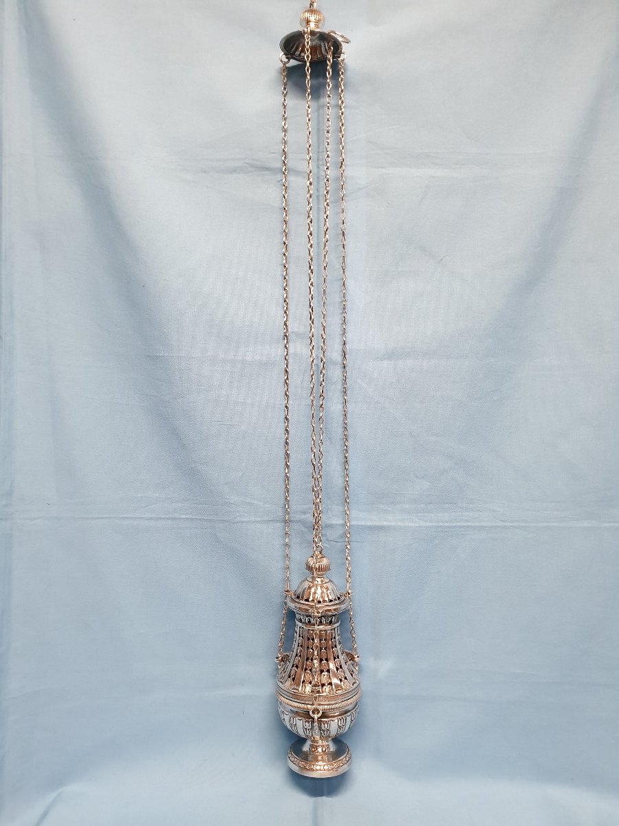 Turibolo in argento. Napoli, 1824-32, argentiere Giovanni Casolla-photo-3
