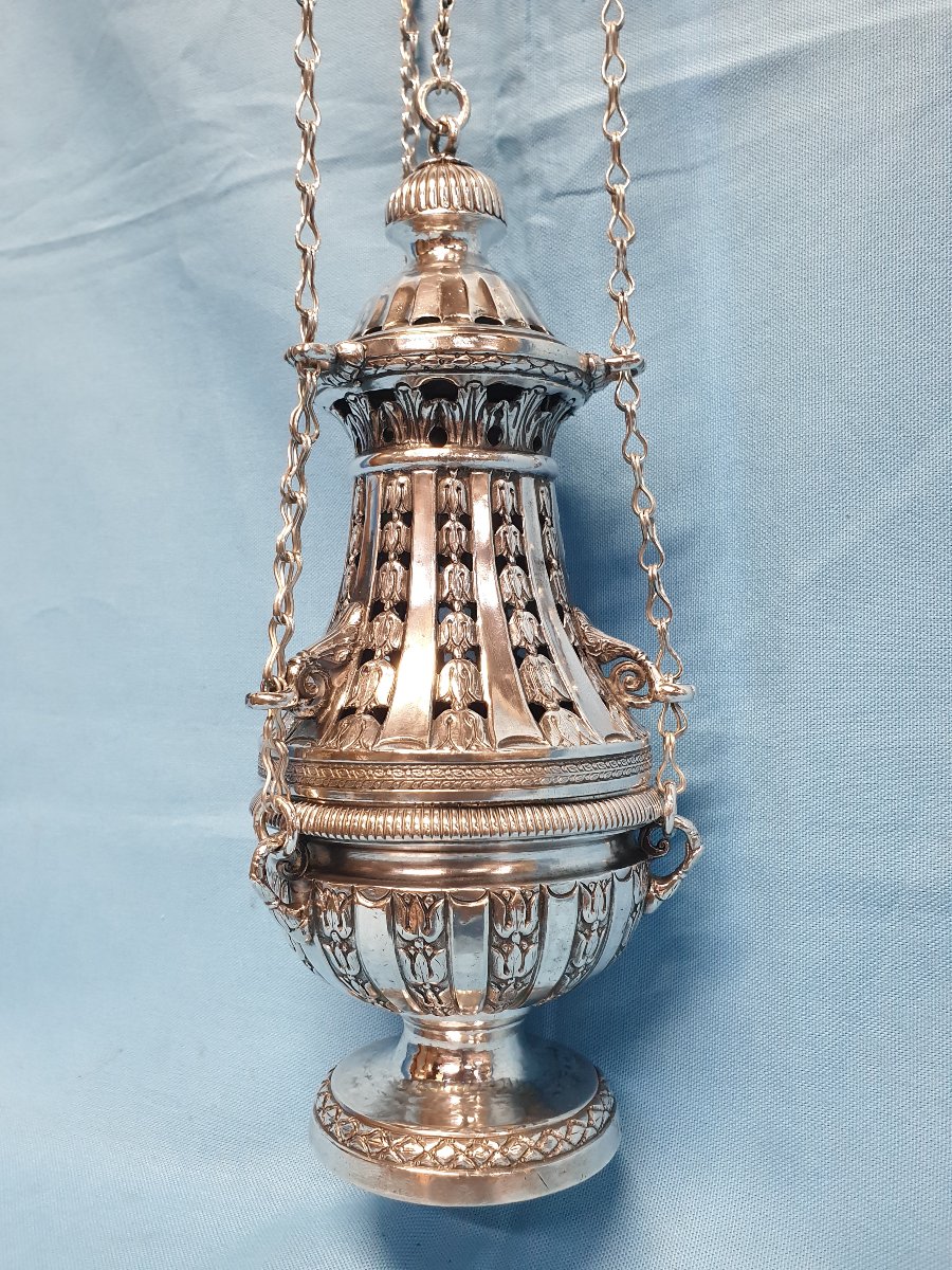 Turibolo in argento. Napoli, 1824-32, argentiere Giovanni Casolla-photo-1