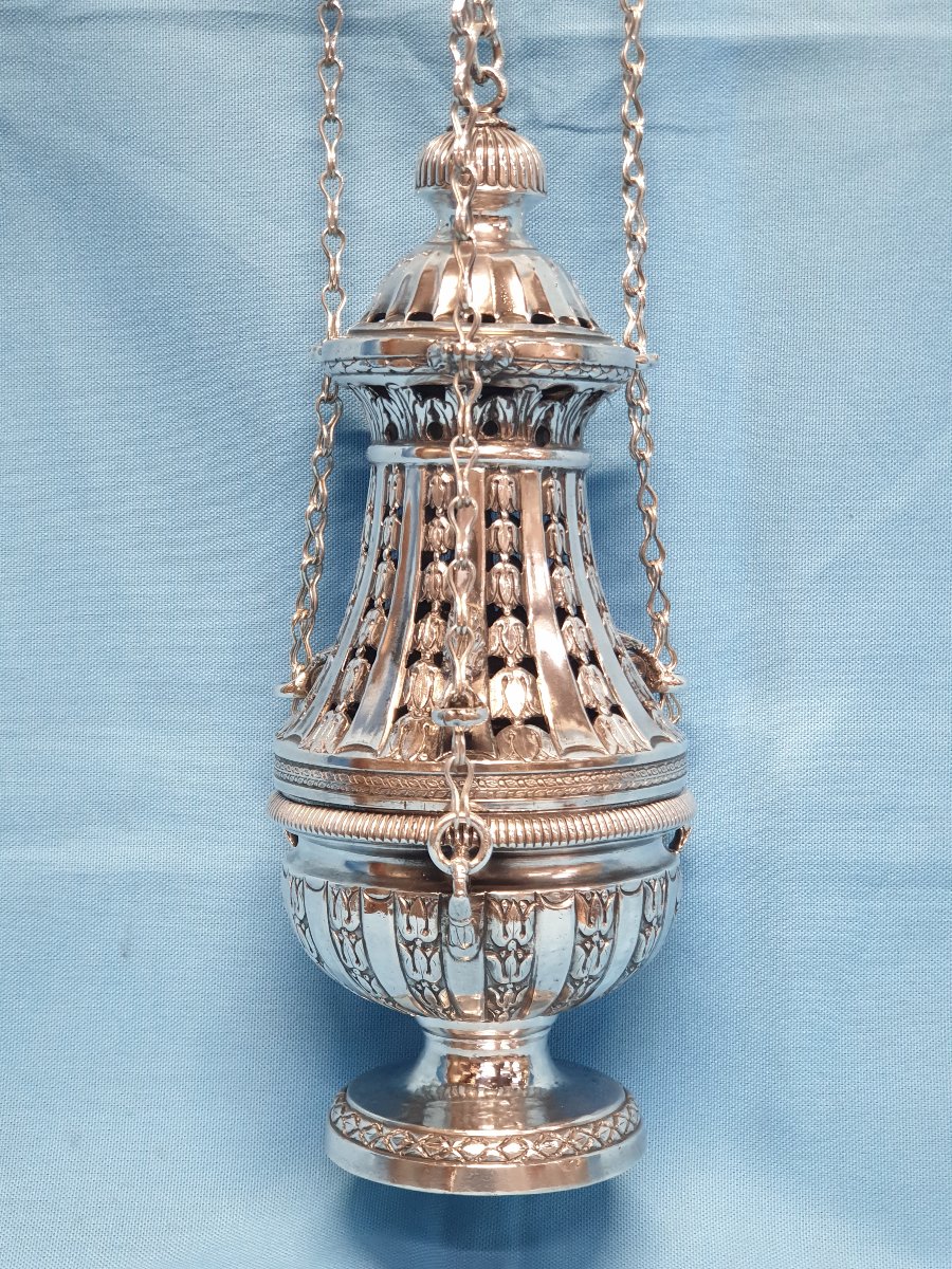 Turibolo in argento. Napoli, 1824-32, argentiere Giovanni Casolla