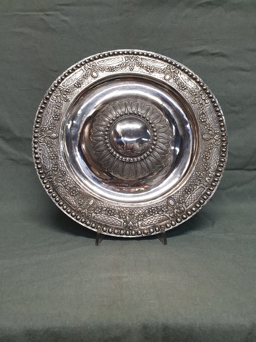 Piatto del Seder di Pesach (Pasqua) in argento. Torino, argentiere Lattes Giuseppe, 1834-73-photo-2