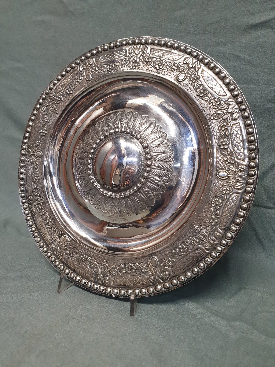 Piatto del Seder di Pesach (Pasqua) in argento. Torino, argentiere Lattes Giuseppe, 1834-73-photo-3
