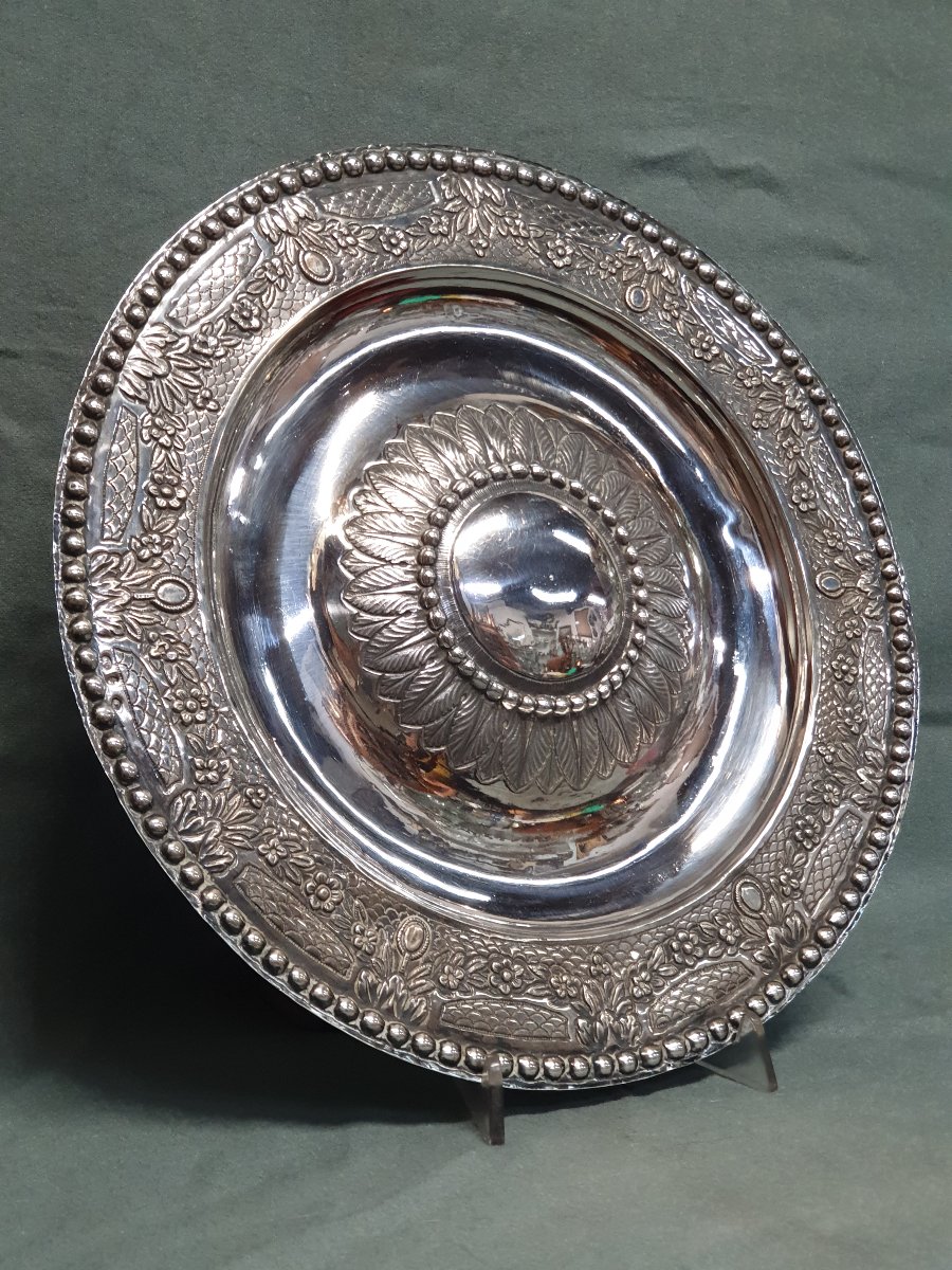 Piatto del Seder di Pesach (Pasqua) in argento. Torino, argentiere Lattes Giuseppe, 1834-73-photo-4