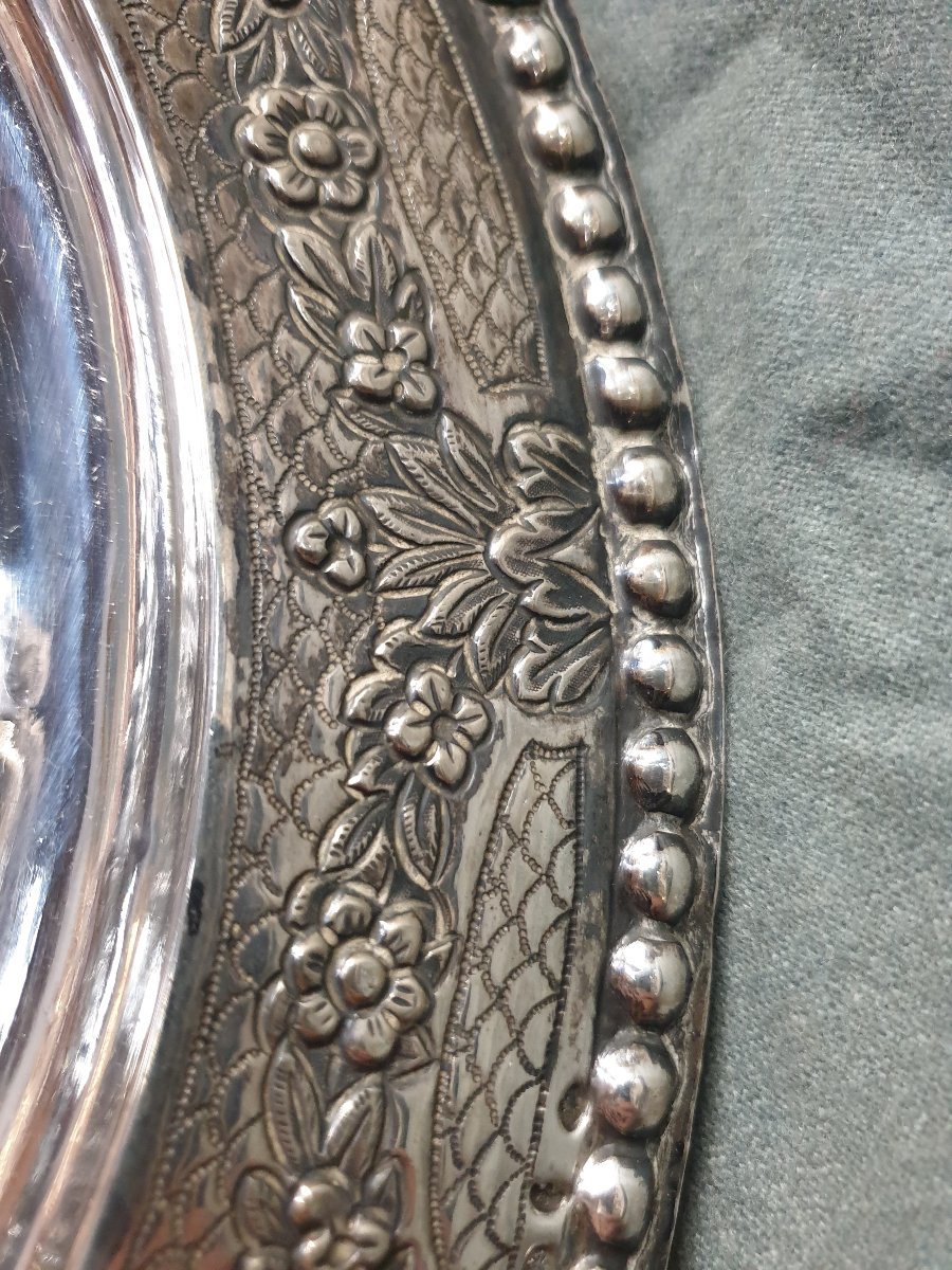 Piatto del Seder di Pesach (Pasqua) in argento. Torino, argentiere Lattes Giuseppe, 1834-73-photo-5