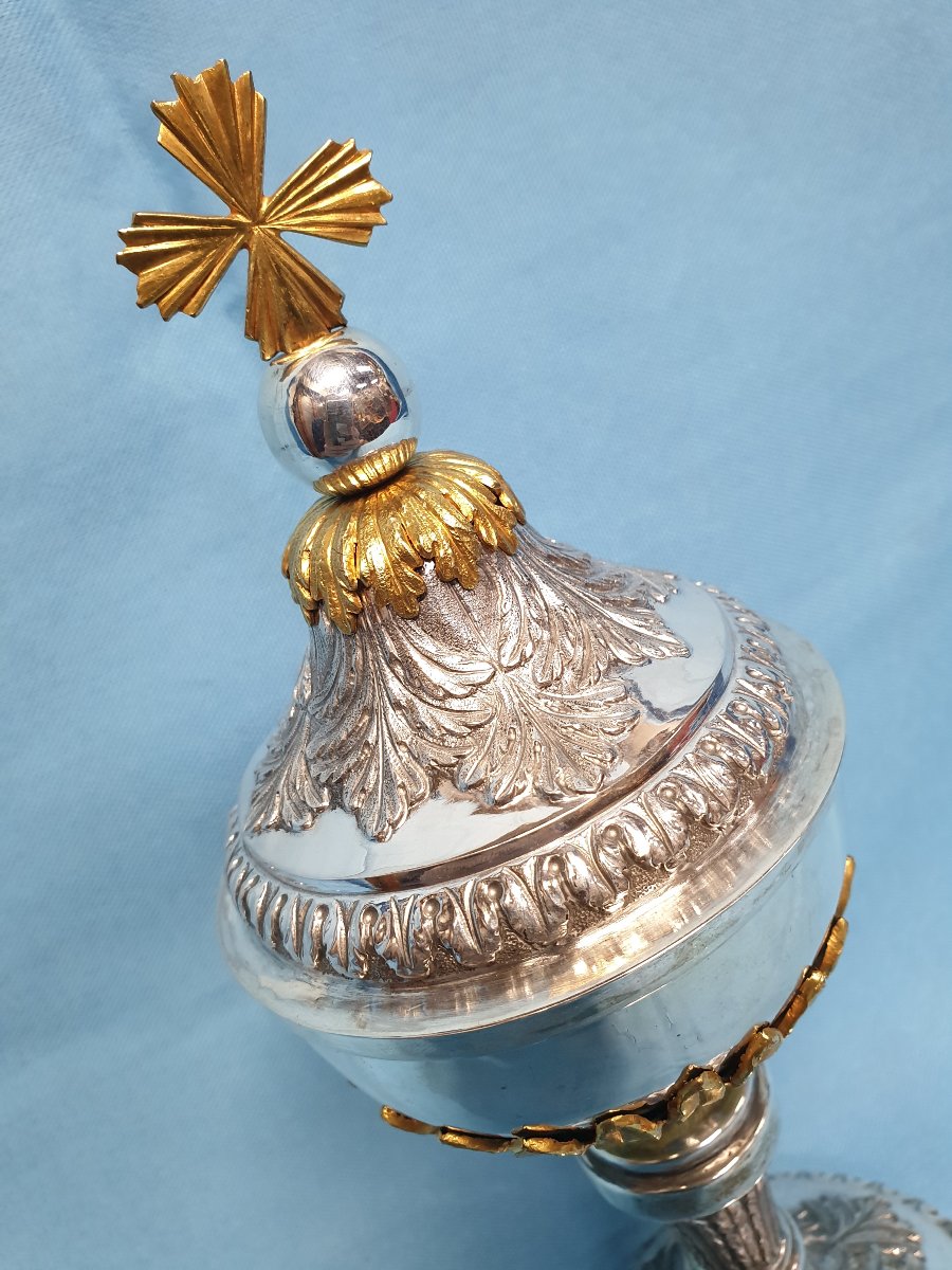 Pisside in argento, Stati Pontifici, Forlì, Rimini, argentiere Giulio Turchi, 1807-36-photo-1