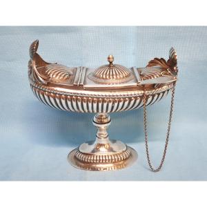 Navicella in argento. Cagliari, argentiere Luigi MIlo, 1793-1803