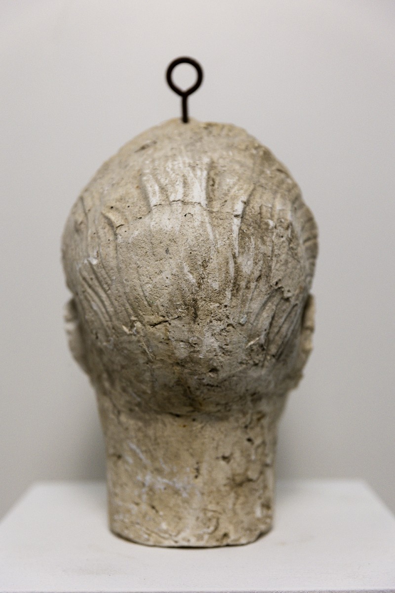 Scultura in gesso raffigurante testa di uomo - anni '60-photo-4