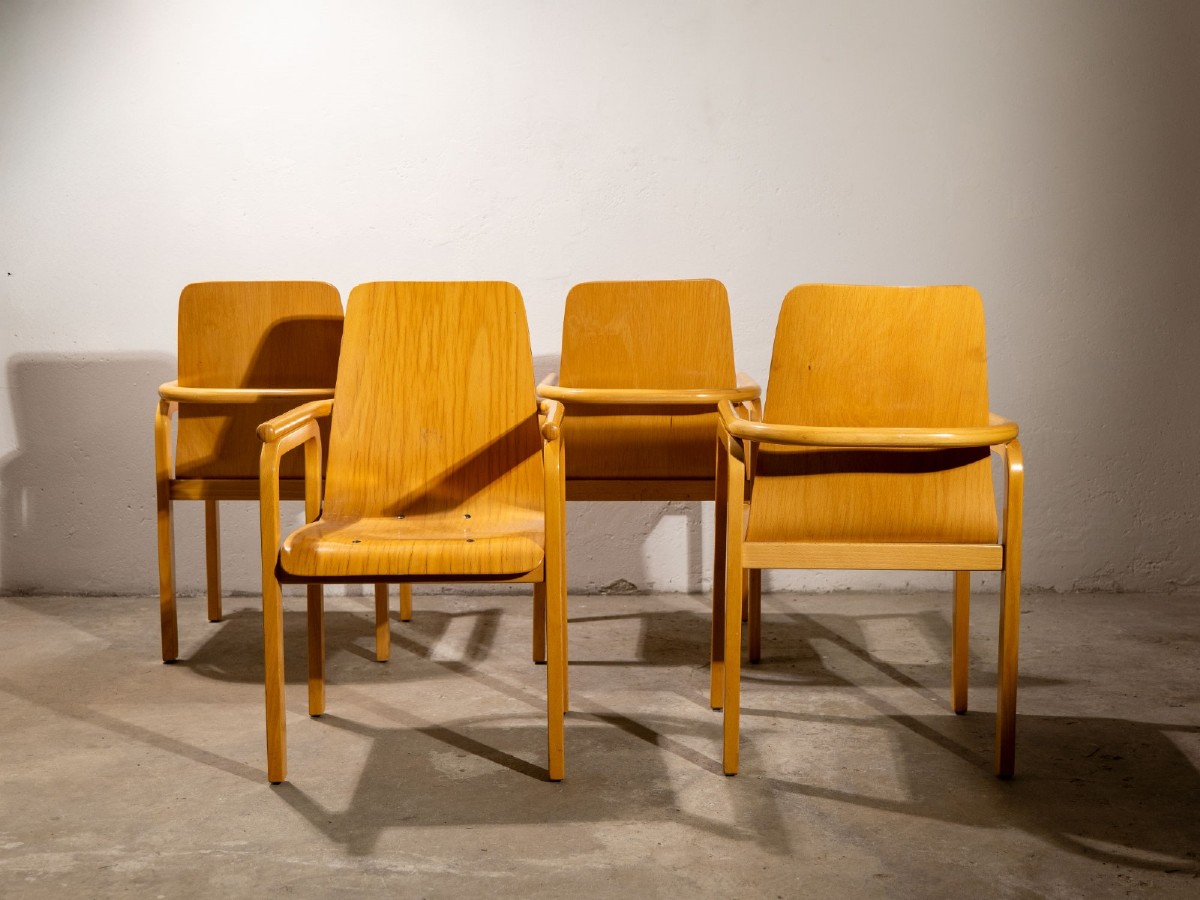 Poltroncine in legno - anni '80-photo-2