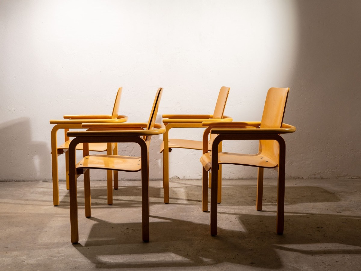 Poltroncine in legno - anni '80-photo-3