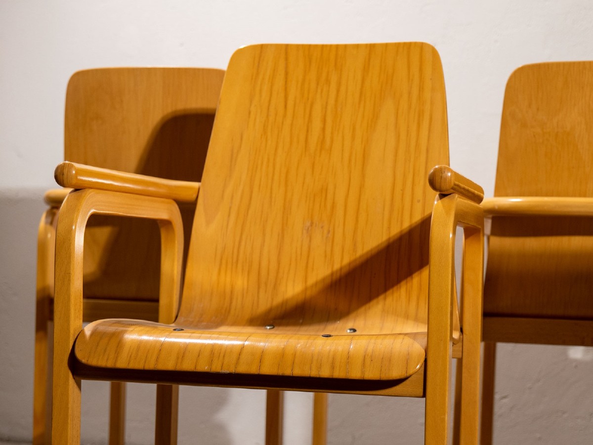 Poltroncine in legno - anni '80-photo-1