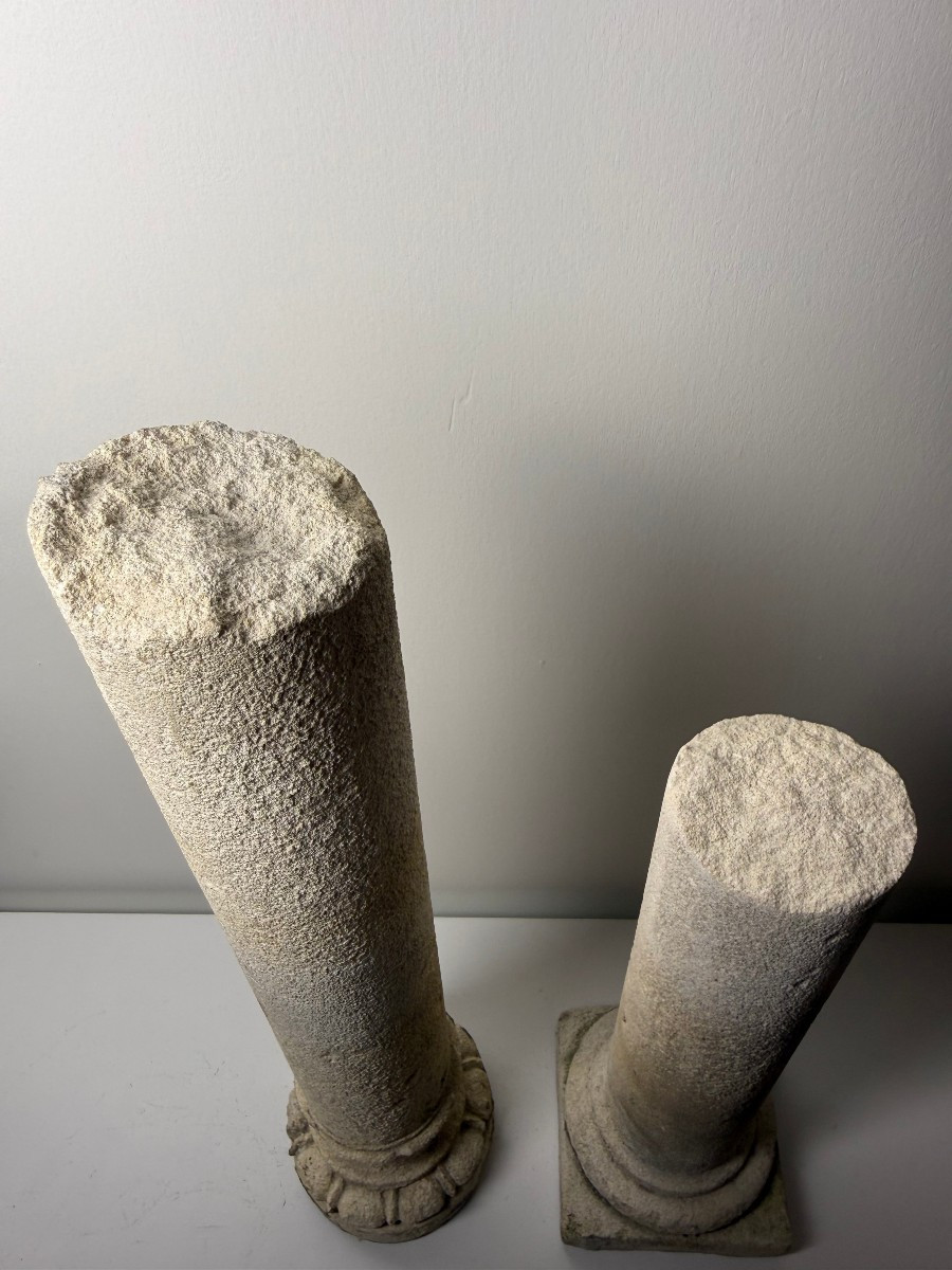 Frammenti di colonnine in pietra calcarea - XIX secolo -photo-4