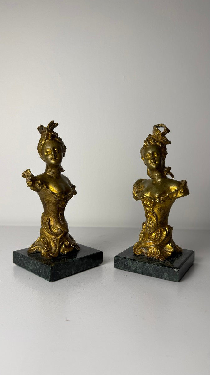 Coppia di sculture in bronzo Belle Époque - XIX secolo -photo-2