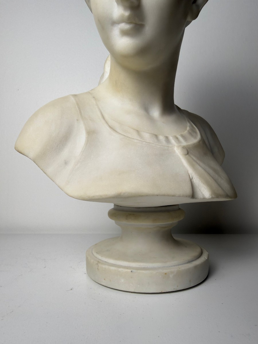 Scultura raffigurante busto di giovane donna - XIX secolo-photo-5