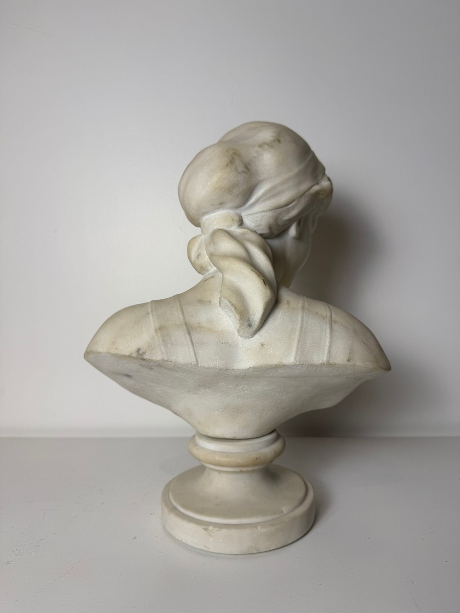 Scultura raffigurante busto di giovane donna - XIX secolo-photo-6