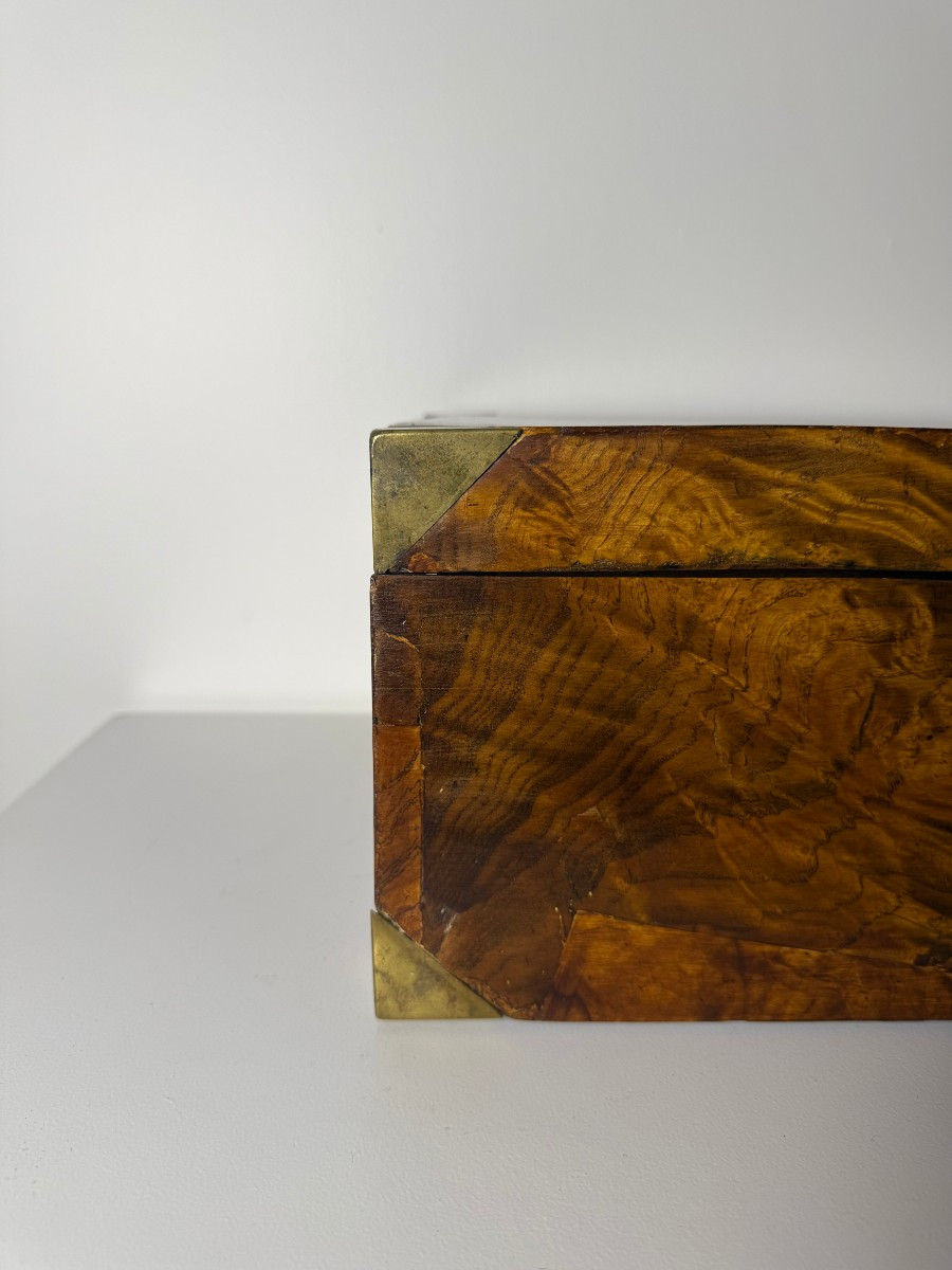 Scrittoio da viaggio in radica di noce - XIX secolo-photo-1