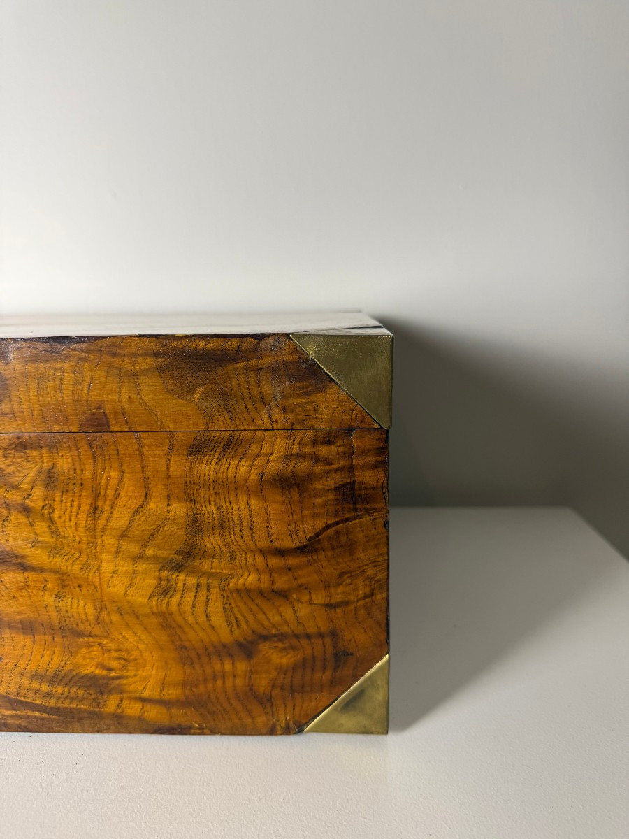 Scrittoio da viaggio in radica di noce - XIX secolo-photo-2