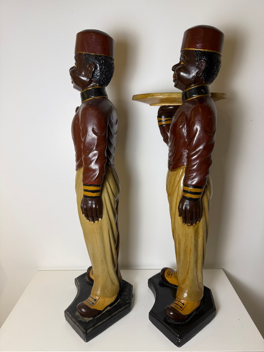 Coppia di Mori Veneziani in resina - XX secolo -photo-3