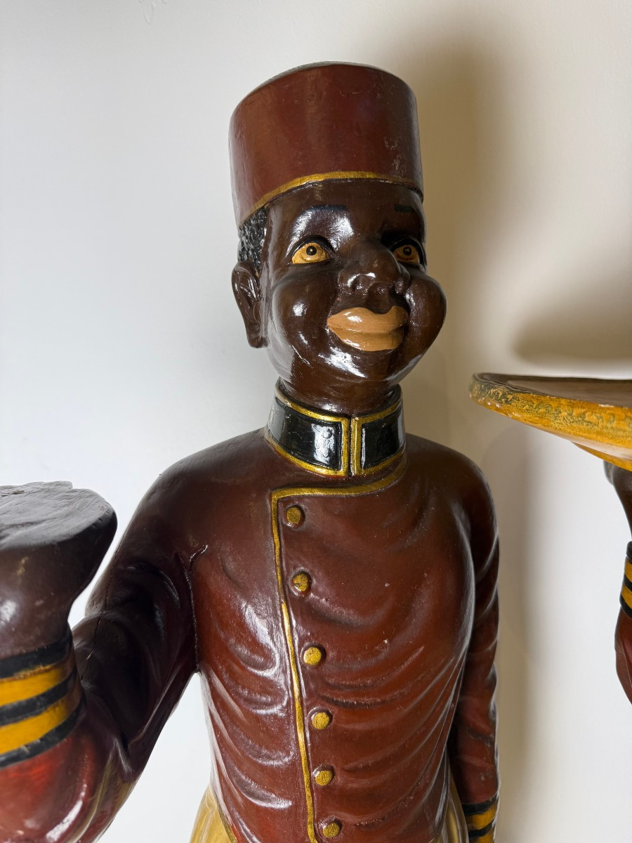 Coppia di Mori Veneziani in resina - XX secolo -photo-1