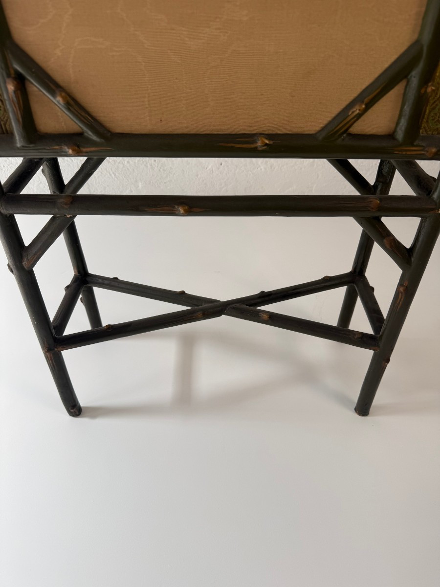 Portariviste in stile Chinoiserie in legno e seta - inizio XX secolo-photo-4