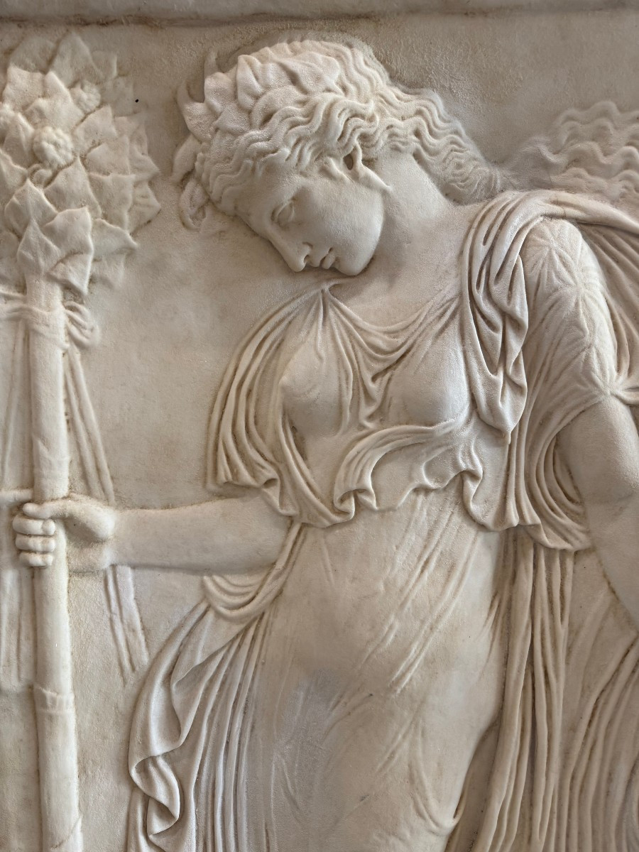 Coppia di pannelli decorativi in resina e polvere di marmo - Italia inizio XX secolo -photo-1
