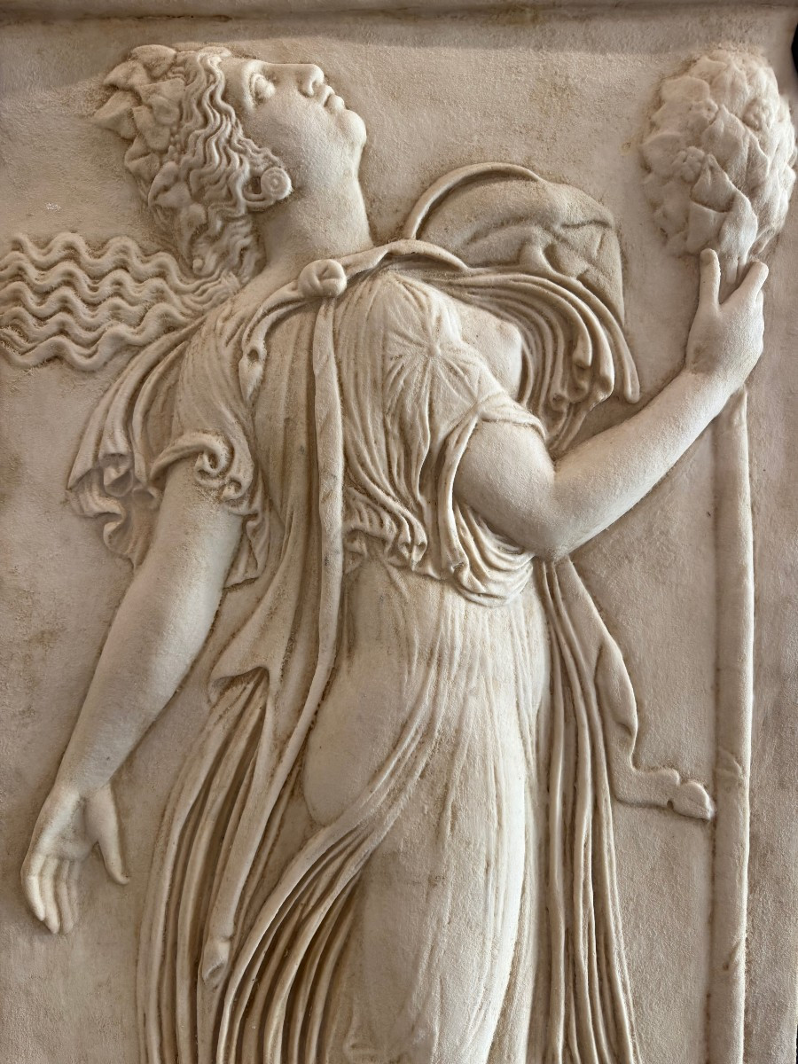 Coppia di pannelli decorativi in resina e polvere di marmo - Italia inizio XX secolo -photo-2