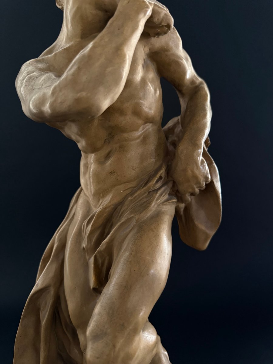 Scultura raffigurante fauno in stucco - XX secolo-photo-5