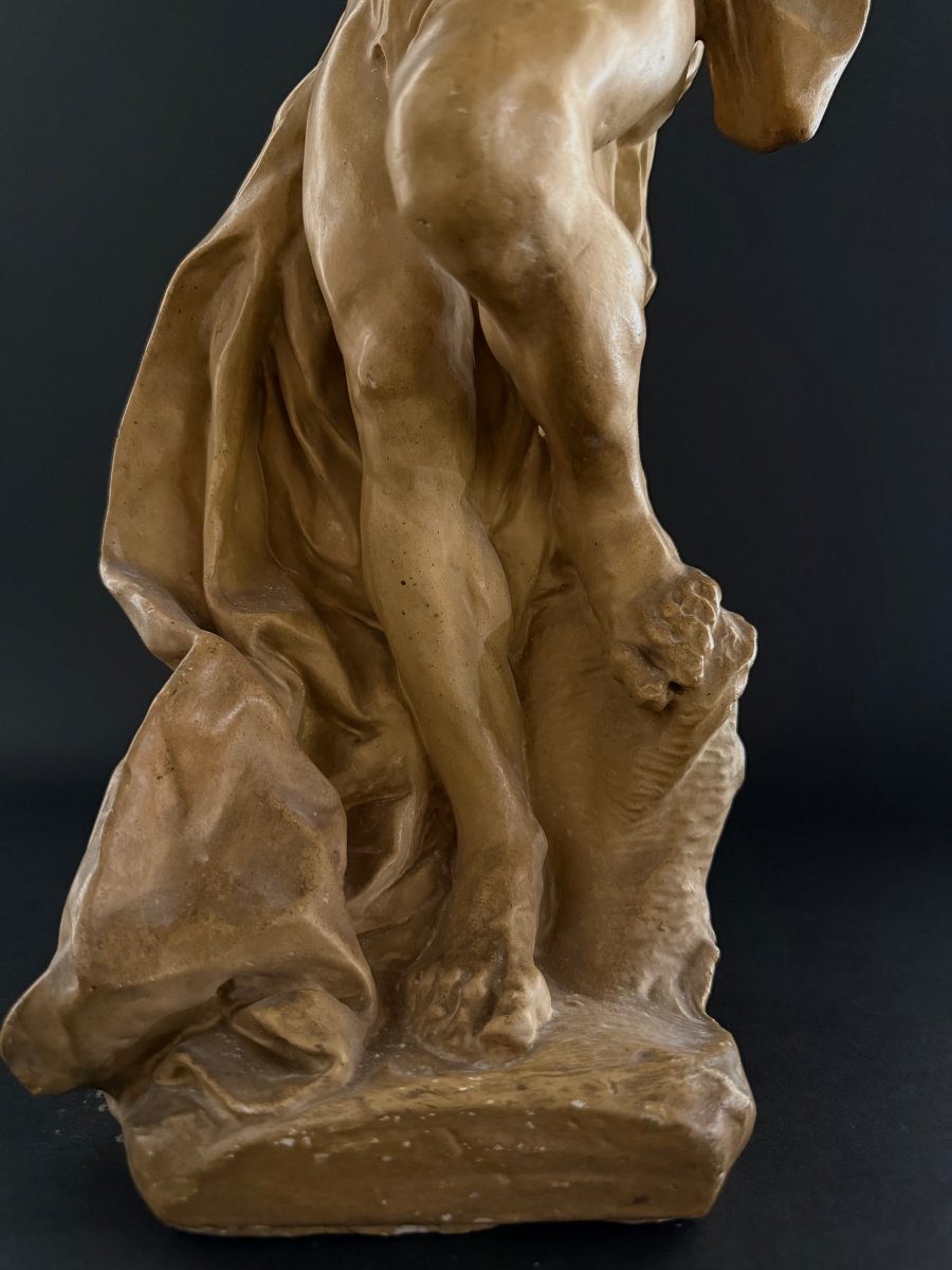 Scultura raffigurante fauno in stucco - XX secolo-photo-7