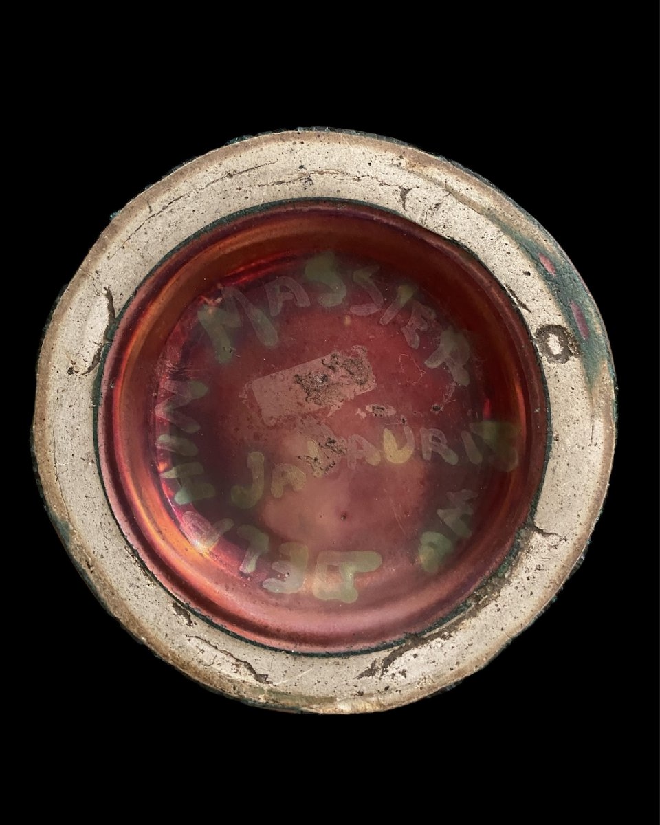  Delphin Massier -  brocca in ceramica con smalto a lustro metallico - fine XIX  secolo-photo-8