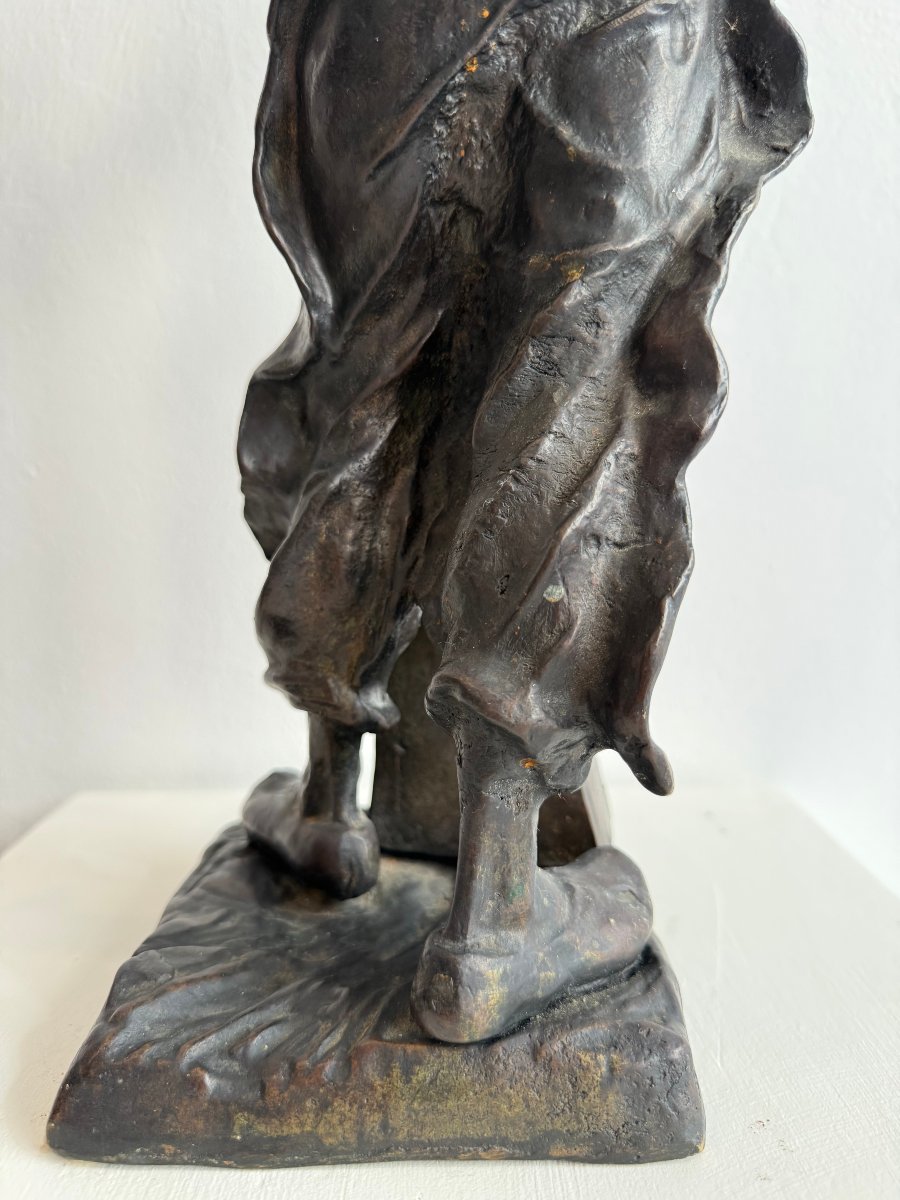 Scultura raffigurante fabbro in bronzo - XIX secolo.  Francia-photo-8