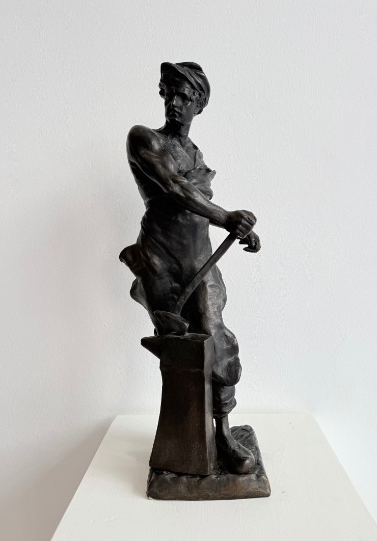 Scultura raffigurante fabbro in bronzo - XIX secolo.  Francia