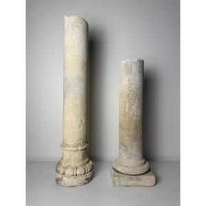 Frammenti di colonnine in pietra calcarea - XIX secolo 