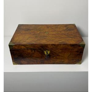 Scrittoio da viaggio in radica di noce - XIX secolo