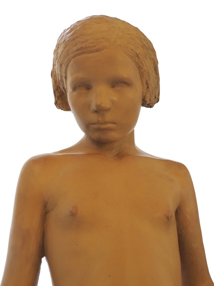 Vittorio Magelli, Adolescente, scultura in gesso dipinto, h. cm. 145-photo-2