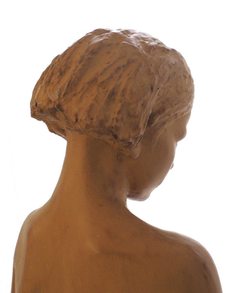 Vittorio Magelli, Adolescente, scultura in gesso dipinto, h. cm. 145-photo-4