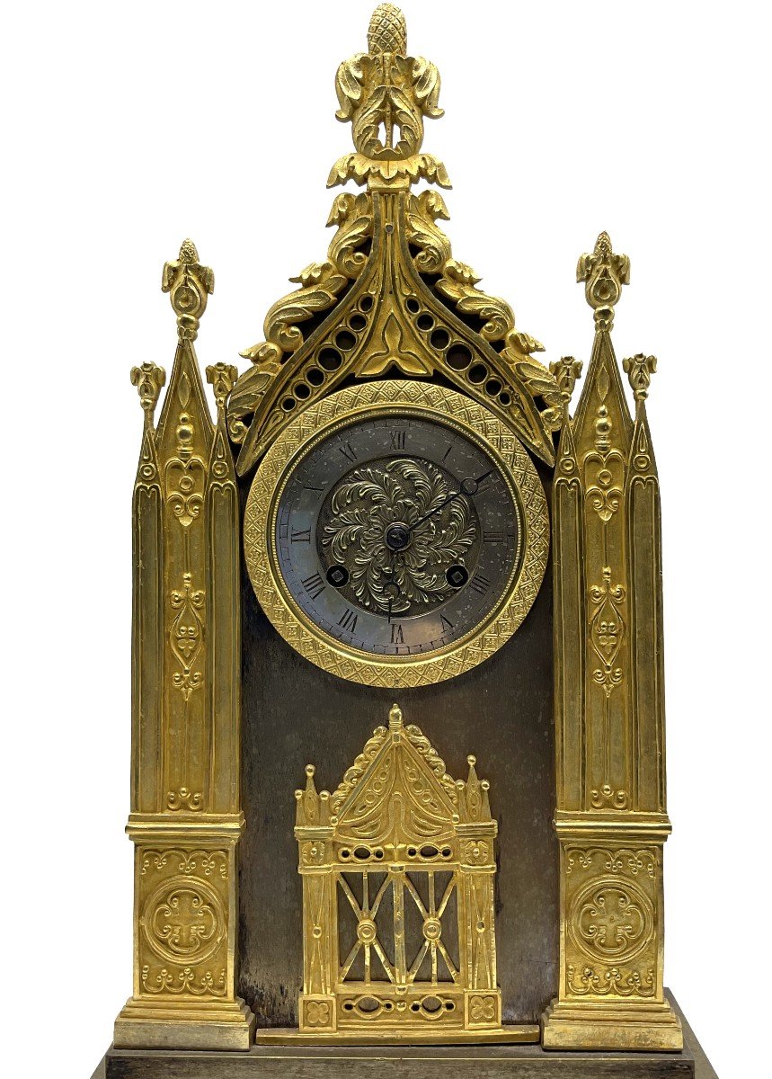 Orologio da cattedrale in bronzo, Francia, XIX secolo-photo-3