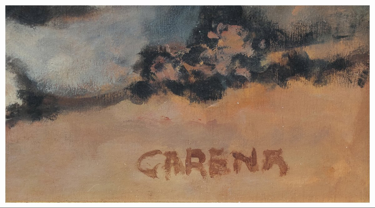 Felice Carena, Natura morta, 1959. Dipinto ad olio su tavola-photo-2