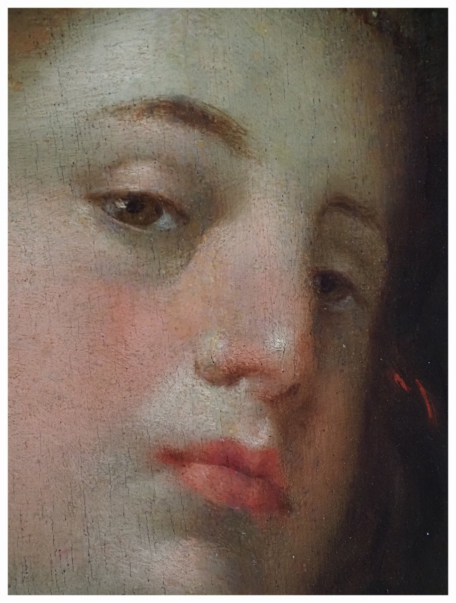 Frans Floris (cerchia), Studio per testa femminile, olio su tavola, cm. 27,xx21,5-photo-2