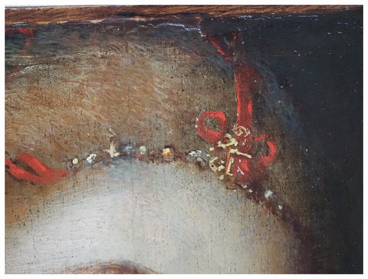 Frans Floris (cerchia), Studio per testa femminile, olio su tavola, cm. 27,xx21,5-photo-3