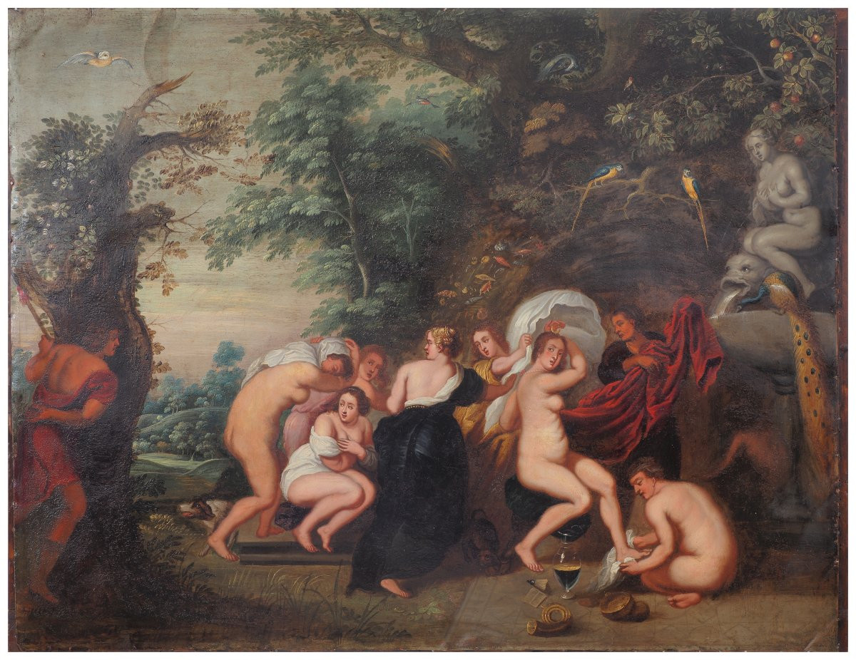 Hendrick van Balen (cerchia di), Diana e le ninfe sorprese da Atteone-photo-2