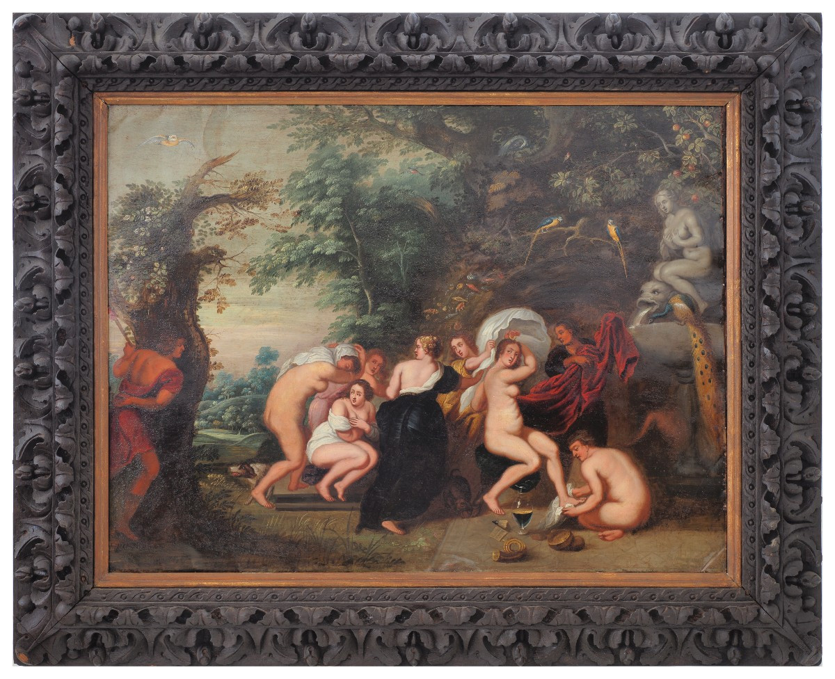 Hendrick van Balen (cerchia di), Diana e le ninfe sorprese da Atteone