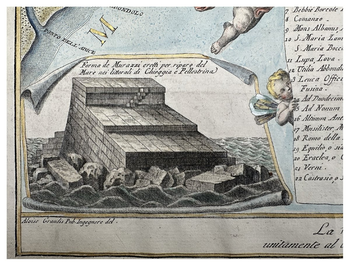 Antonio Sandi, La Veneta Laguna Antica e Moderna, incisione su rame cm. 47x64,5-photo-4