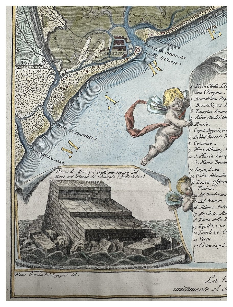 Antonio Sandi, La Veneta Laguna Antica e Moderna, incisione su rame cm. 47x64,5-photo-1