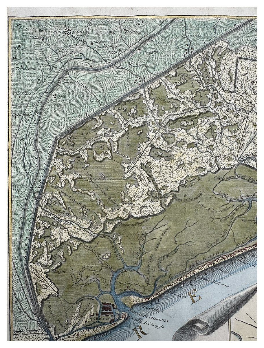 Antonio Sandi, La Veneta Laguna Antica e Moderna, incisione su rame cm. 47x64,5-photo-3