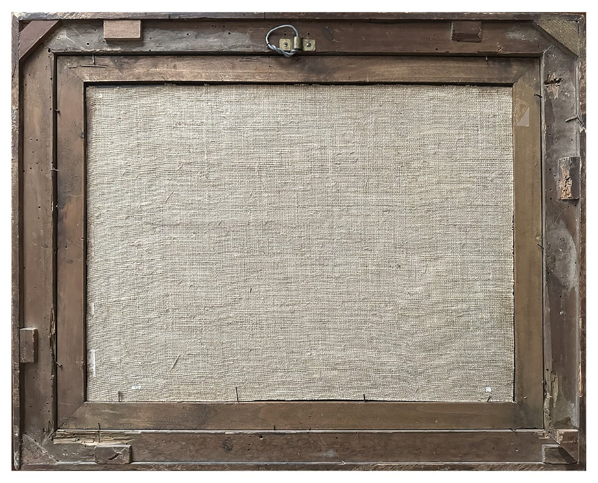 Francesco Zuccarelli (attribuito), Paesaggio con figure, rovine e capanna rustica, tempera-photo-3