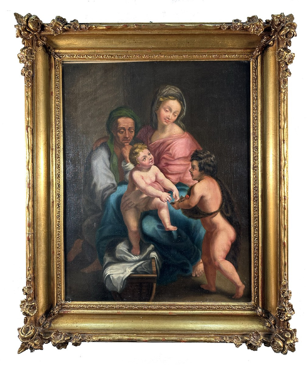 Seguace di Nicolas Poussin, Seguace di Nicolas Poussin, olio su tela cm. 59x48