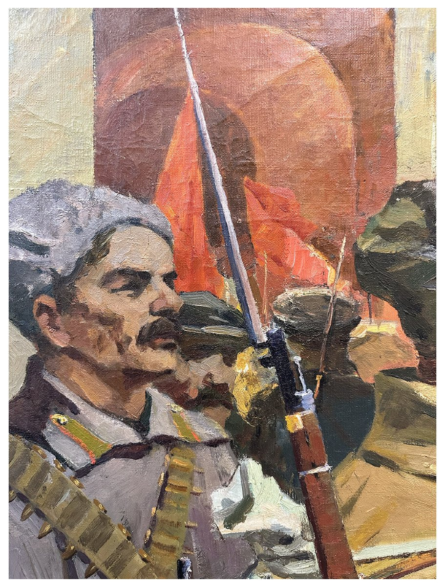 Pittore sovietico attivo verso la metà del XX secolo, Lenin con i soldati della Rivoluzione-photo-1